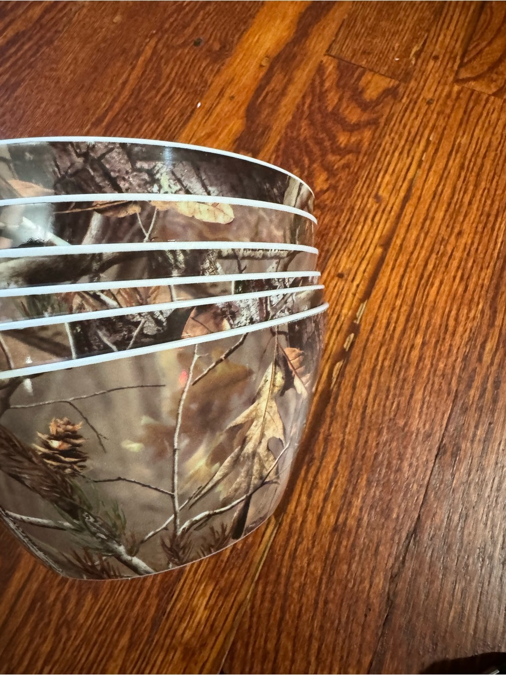 Camouflage Pattern Plastic Bowls - Set of 6